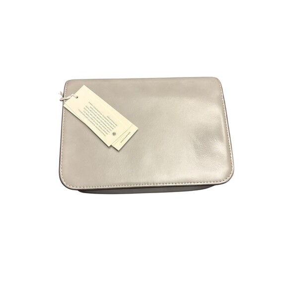 Tory Burch Women’s Robinson Spazzolato Leather Shoulder Bag Light Granite New - Picture 4 of 7